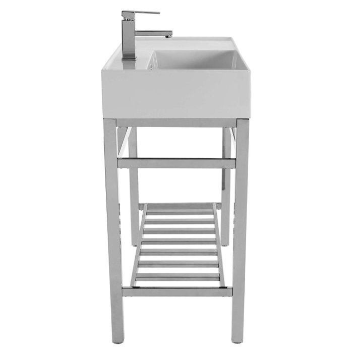 Scarabeo by Nameeks Teorema White Ceramic Rectangular Vessel Bathroom